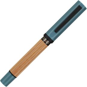 Jinhao 58 Wooden Fountain Pen Black Clip,Fine Nib Ink Pen with Refillable Ink Converter Smooth Writing Instrument (Turmeric)
