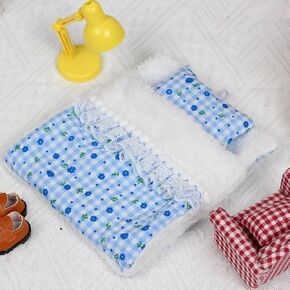 17cm Macaron labufu Doll Clothes Good Night Bedding Set Blanket Sheet and Pillow Pajamas Set Cozy Little Home Gifts for People