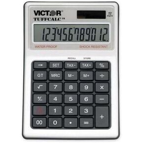 Victor 99901 Tuffcalc Calculator - 12 Character[s] - Lcd - 1.8 X 4.6 X 6.5 - White (VCT99901) WLM