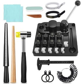 Ring Bender Tool for Spoon Rings Heavy Duty, Ring Making Kit with Nylon Molds, Multi-Functional Ring Bending Tools with Ring Sizer Measuring Tool