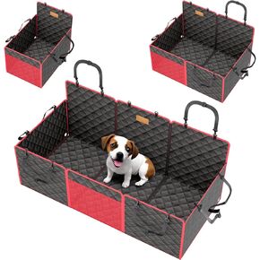 Dog Car Seat Cover for Back Seat 1Seat to 3Seats Dog Hammock for Car with Hard Bottom 600D Heavy Duty Scratch Proof Nonslip Durable Soft Waterproof Back Seat Cover for Cars Trucks and SUVs