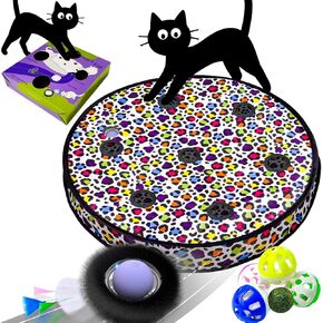 ORSDA Cat Toys for Indoor Cats, Interactive Activated Moving Ballt, Automatic Fast Rolling Ball for Adult Cats, Exercise Kicker Mouse Catching Game