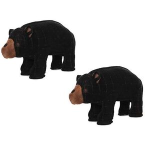 TUFFY -World's Tuffest Soft Dog Toy- Zoo Jr Bear & Jr Pig- Combo Pack- Squeaker -Multiple Layers. Made Durable, Strong & Tough. Interactive Play(Tug, Toss & Fetch).Machine Washable & Floats.