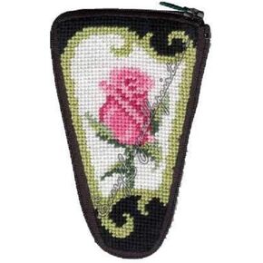 Alice Peterson Scissor Case - Pink Rose - Needlepoint Kit