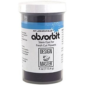 Design Master Absorbit Stem Dye for Fresh Cut Flowers Matte Finish Systemic (Larkspur Blue)