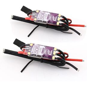 SoloGood 2PCS FLYCOLOR Francy 2 50A Brushless ESC Speed Controller Support 3-6S BEC 5V/3A BL32 Dshot for RC Airplane