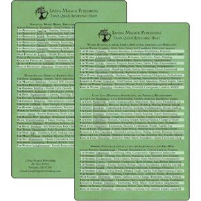 Tarot Quick Reference Sheet - Living Magick (Living Magick) [Loose Leaf] [Jan 01, 2010] Jadzia Deforest