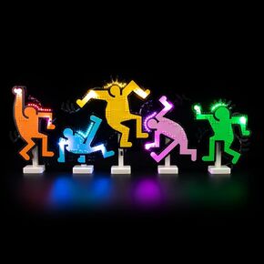 BRIKSMAX 2.0 Light Kit for Lego Keith Haring Dancing Figures -Innovative Led Lighting Compatible with Lego Art 31216 - Not Included Lego Set