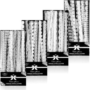 Lace Stickers, 120PCS White Lace Scrapbooking Stickers Scrapbook Embellishments Sticker Vintage Wedding Scrapbooking Supplies for Decoration Crafts Photo Frame