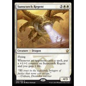 Magic The Gathering Sunscorch Regent - Rare Dragon Card - 2015 - 1 Piece