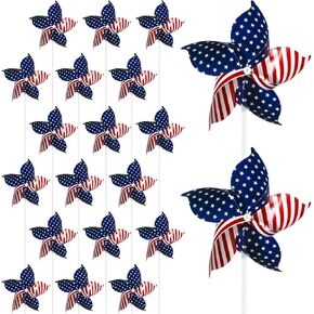 SOTIFF 160 قطعة في الرابع من يوليو وطني pinwheels العلم الأمريكي pinwheels الأحمر أبيض الأزرق الأزرق الذكرى يوم الاستقلال ديكورات ديكور لحفلات الحفلات في الهواء الطلق (160 قطعة)