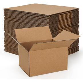 Rempry 40 Pack 5x4x3 Shipping Boxes Brown, Small Corrugated Cardboard Box for Mailing, Packaging Small Business, Kraft Mailer Boxes