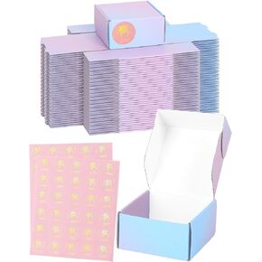 White Shipping Boxes 6x4x1.6 Inch - Set of 50: Small Corrugated Cardboard Boxes - Shipping Boxes for Small Business