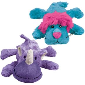KONG Cozie King The Lion Plush Dog Toy and Medium Rosie The Rhino Dog Toy Bundle