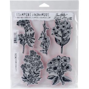 Art Gone Wild Tim Holtz Illustrated Garden Cling Rubber Stamp Set, Synthetic Material, Multi-Colour, 24.5 x 18 x 0.6 cm