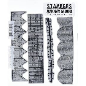 Stampers Anonymous Rubber Stamp Set, 7 by 8.5-Inch, Classics No.6