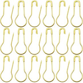 1000pcs Metal Safety Pins, Bulb Gourd Pins, 0.9" Clothing Tag Pin Calabash Pin Pear Shaped Bead Needle Pins for Crafts Clothes Crafting Knitting Sewing Making Accessories (Gold)