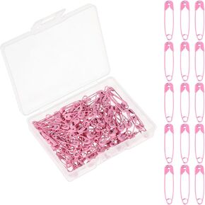 120 Pieces Mini Safety Pins 0.75inch Metal Pins for Clothes Sewing Arts Craft Costume Handicrafts Jewelry Making Bulk Rust Pin for Decorate and Organize Items (Pink)