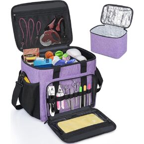 Pet Grooming Bag, GMAK Pet Grooming Tote Bags Supplies Organizer Case Dogs Cats Tools Organizer Tote for Pets Grooming Tools Kit, Clippers, Brush, Scissors or Other Pets Care Supplies, Black(Bag Only)