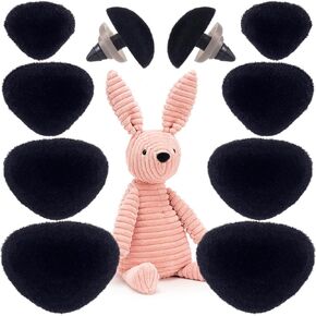 Alpinleux 32 Pcs Safety Noses for Crocheting, Craft Noses, Plastic Doll Noses, Suffed Crochet Noses for Plush Animals, Knitted Animals, Teddy Bear Dolls (Pink, Black)