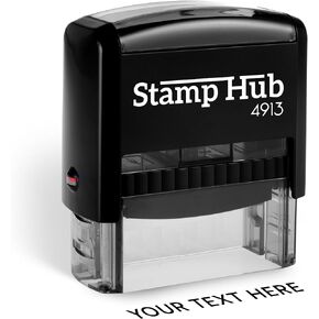 Self Inking Personalized Stamp - 1 Line Custom Stamp, Customizable Office Name Stamp, Ink Stamps for Business - Easy to Change Ink Cartridge, Multiple Ink Color Options - Small in Saudi Arabia