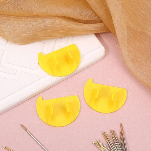 3 Pcs Sewing Finger Rulers, Mini Hand Sewing Thumb Guide 2/3/4mm Finger Ruler Template Kit for Precision Hand Quilting Tool (Yellow) in Kuwait