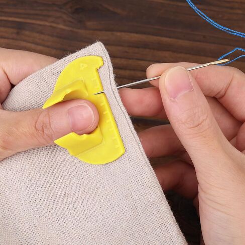 3 Pcs Sewing Finger Rulers, Mini Hand Sewing Thumb Guide 2/3/4mm Finger Ruler Template Kit for Precision Hand Quilting Tool (Yellow) in Kuwait