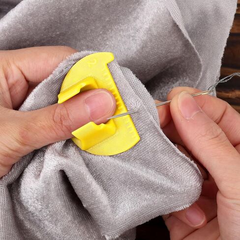 3 Pcs Sewing Finger Rulers, Mini Hand Sewing Thumb Guide 2/3/4mm Finger Ruler Template Kit for Precision Hand Quilting Tool (Yellow) in Kuwait