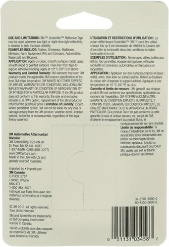 3M Scotchlite Red Reflective Tape, 03459, 2 in x 36 in, 1 Roll in Saudi Arabia
