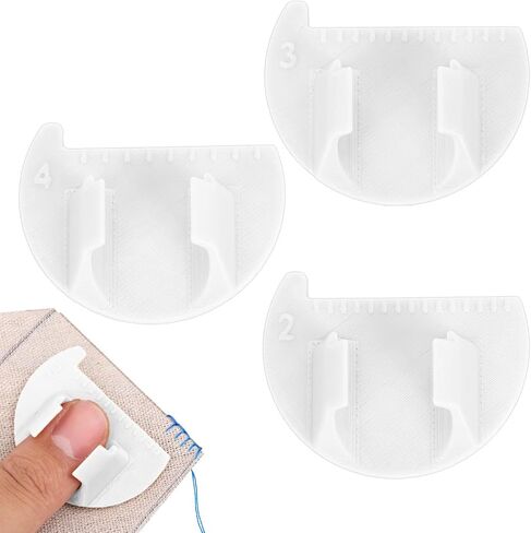 3 Pcs Sewing Finger Rulers, Mini Hand Sewing Thumb Guide 2/3/4mm Finger Ruler Template Kit for Precision Hand Quilting Tool (Yellow) in Kuwait