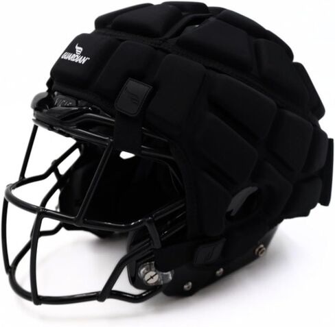 Guardian Cap - Soft-Shell Helmet Cover for Football and Lacrosse - Reduces Impact and Protects Helmets - One Size Fits All for Youth, High School and College Programs - Black in Kuwait