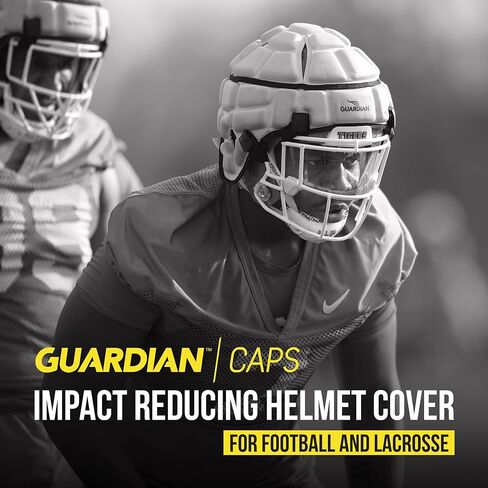 Guardian Cap - Soft-Shell Helmet Cover for Football and Lacrosse - Reduces Impact and Protects Helmets - One Size Fits All for Youth, High School and College Programs - Black in Kuwait