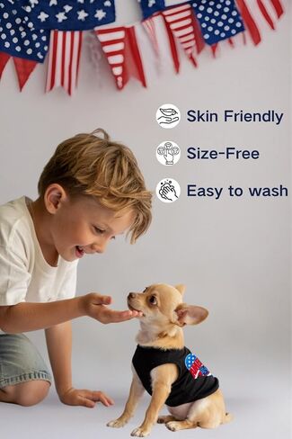 4th of July Dog Outfit Independence Day Dog Shirt Red White and Woof Funny Holiday Pet Clothes in Kuwait