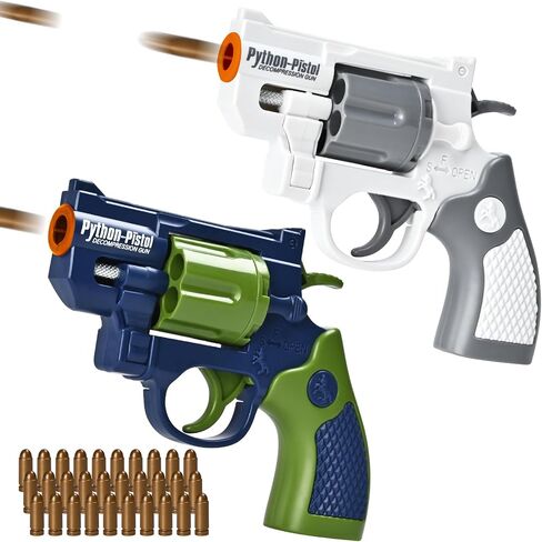 2 حزمة لعبة بنادق للمسدس Nerf مسدس - مسدس مسدس واقعية مسدس مسدس الأسلحة مع 30 رصاصة البلاستي in Kuwait