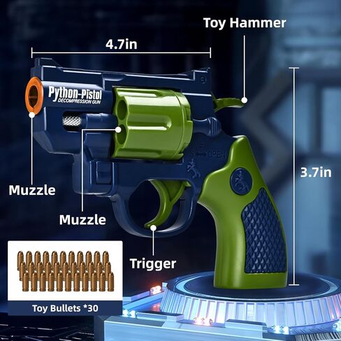 2 حزمة لعبة بنادق للمسدس Nerf مسدس - مسدس مسدس واقعية مسدس مسدس الأسلحة مع 30 رصاصة البلاستي in Kuwait