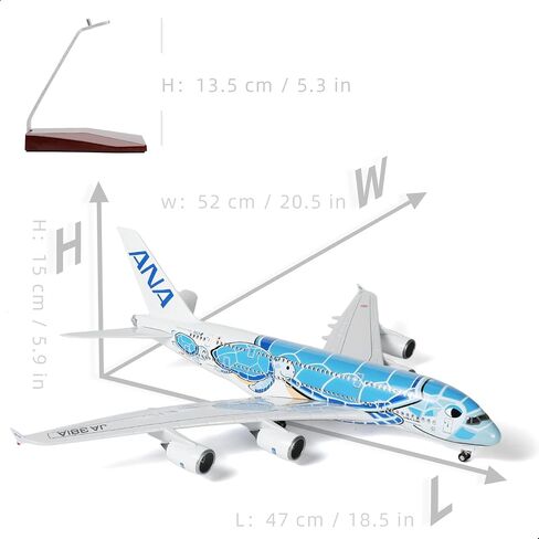 A380 Qatar 1/160 Large Scale Airplane Model -18 inches Airbus a380 Die-cast Airplane Model for Adult -Model Plane with Stand for Aviation Enthusiasts Gifts or Decorations in Saudi Arabia