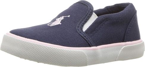 POLO RALPH LAUREN Kids Girl's BAL Harbour II Sneaker, White, 12 Medium US Little Kid in Saudi Arabia