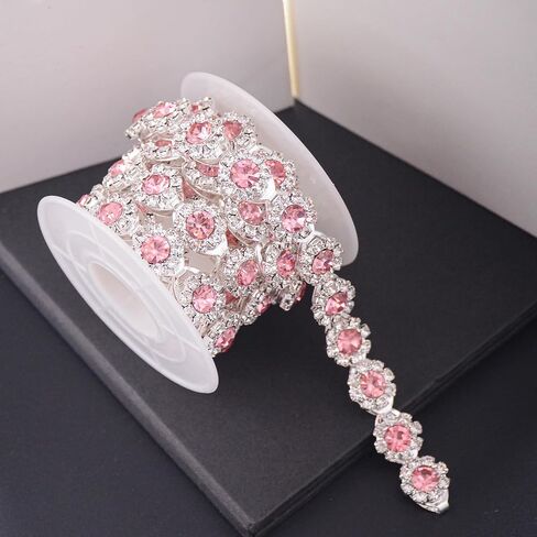 1 Yard Crystal Rhinestone Trim Close Chain, Ideal for Wedding Party Clothing, Blue Diamond Rhinestone Banding Applique for DIY Decoration and Embellishments(Style-031), DC-1Y-ML in Saudi Arabia