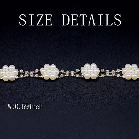 1 Yard Crystal Rhinestone Trim Close Chain, Ideal for Wedding Party Clothing, Blue Diamond Rhinestone Banding Applique for DIY Decoration and Embellishments(Style-031), DC-1Y-ML in Saudi Arabia