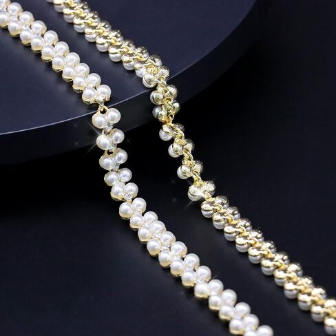 1 Yard Crystal Rhinestone Trim Close Chain, Ideal for Wedding Party Clothing, Blue Diamond Rhinestone Banding Applique for DIY Decoration and Embellishments(Style-031), DC-1Y-ML in Saudi Arabia