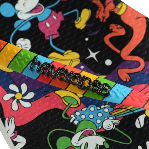 شبشب Havaianas النسائي النحيف من ديزني - صنادل عصرية ميني ماوس - ليمون وردي، 11/12 عرض - 9/10 شهرًا in Saudi Arabia