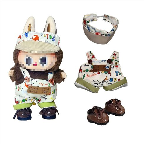 2025 Clothes for La Boo Boo(no Dolls), 3PCS Suit with Brown Shoes, Designed for Lububu Dall Clothes, Multiple Stylish Outfit, Used for Your 15&17cm Dolls (Suit D) in Saudi Arabia