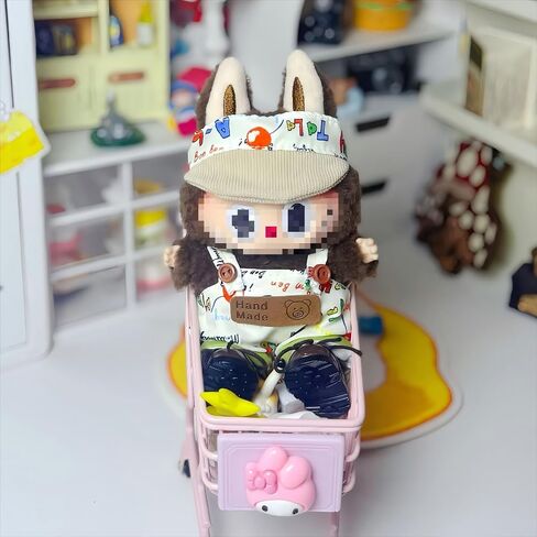 2025 Clothes for La Boo Boo(no Dolls), 3PCS Suit with Brown Shoes, Designed for Lububu Dall Clothes, Multiple Stylish Outfit, Used for Your 15&17cm Dolls (Suit D) in Saudi Arabia