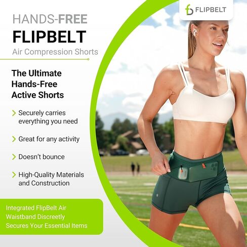 FlipBelt شورت نسائي Air Comp 3 بوصة - أسود - S in Kuwait