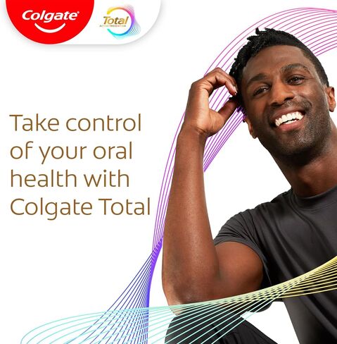 معجون أسنان كولجيت توتال فريش مينت مخطط، معجون أسنان جل بالنعناع، ​​أنبوب 5.1 أونصة in Saudi Arabia