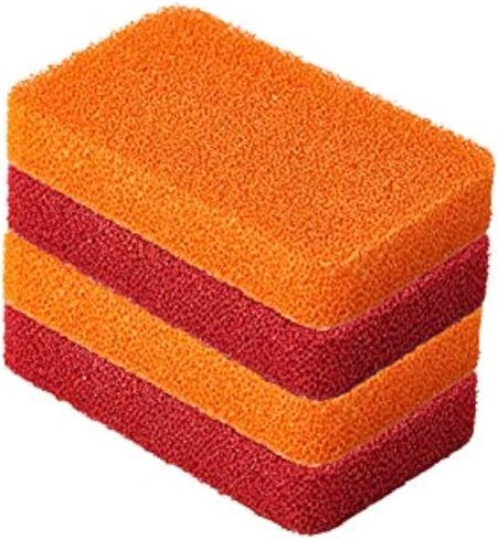 Heavy Duty Silicone Scrubber Sponges (4 Pack) -Kitchen Bathroom Cleaning Scrubber Dish Washing Scrubber in Saudi Arabia