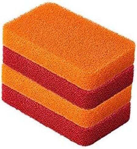 Heavy Duty Silicone Scrubber Sponges (4 Pack) -Kitchen Bathroom Cleaning Scrubber Dish Washing Scrubber in Saudi Arabia