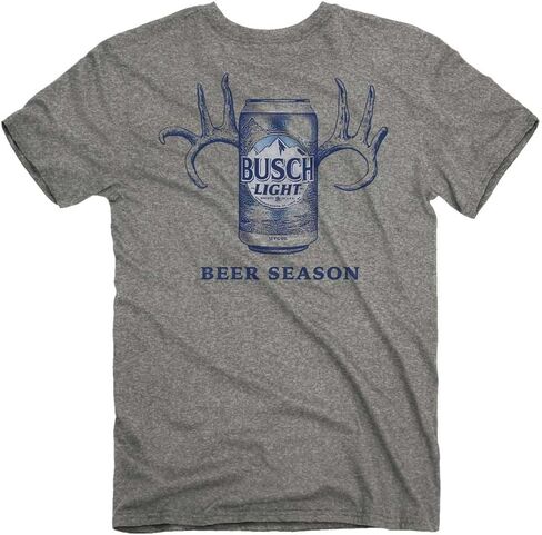 Busch Light Man's Best Friend Front and Back Print T-Shirt (as1, Alpha, 3X_l, Regular, Regular) Blue in Saudi Arabia