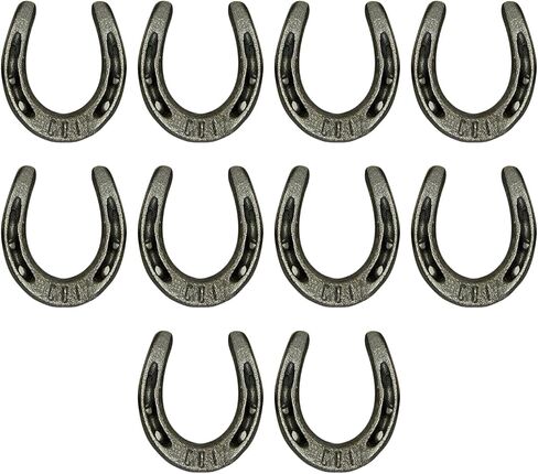 Cast Iron Set of 20 Horseshoes by Carver's Olde Iron for Decoration and Crafts, Pony Size, 3 1/2" T x 3" W in Kuwait
