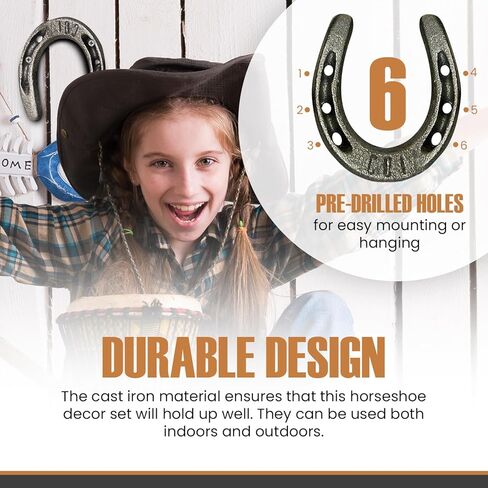 Cast Iron Set of 20 Horseshoes by Carver's Olde Iron for Decoration and Crafts, Pony Size, 3 1/2" T x 3" W in Kuwait